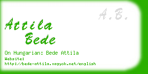 attila bede business card